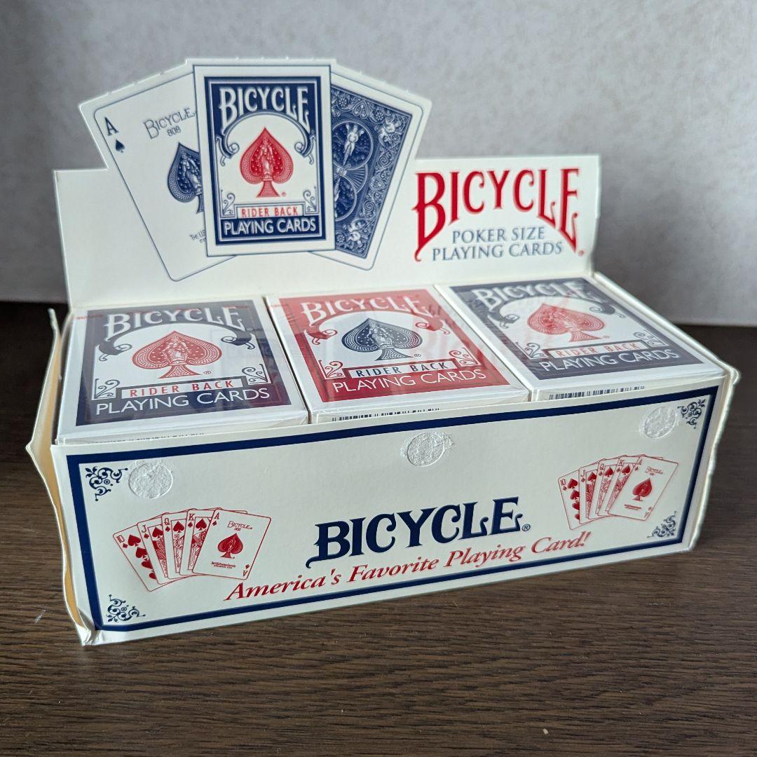 【ほぼ新品】BICYCLE RIDER BACK トランプ 12個入 おまけ有