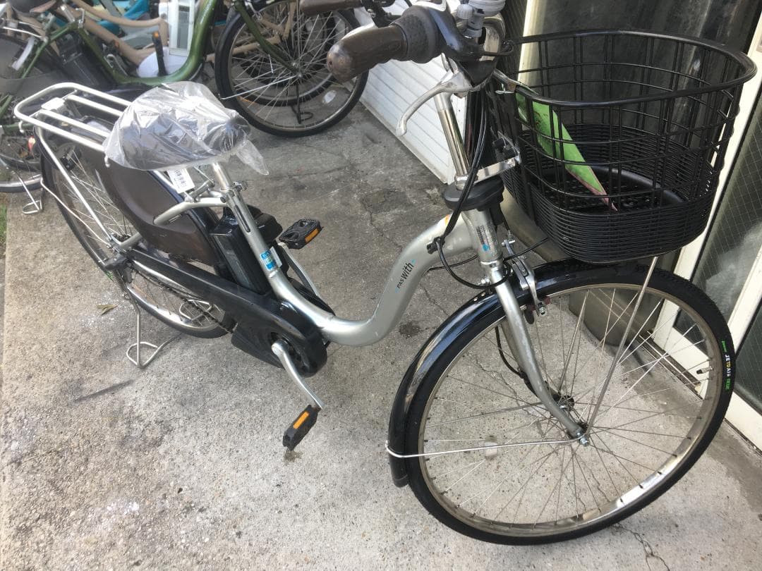 地域限定送料無料　パス　ウィズ　12,3AH　シルバー　神戸市　電動自転車