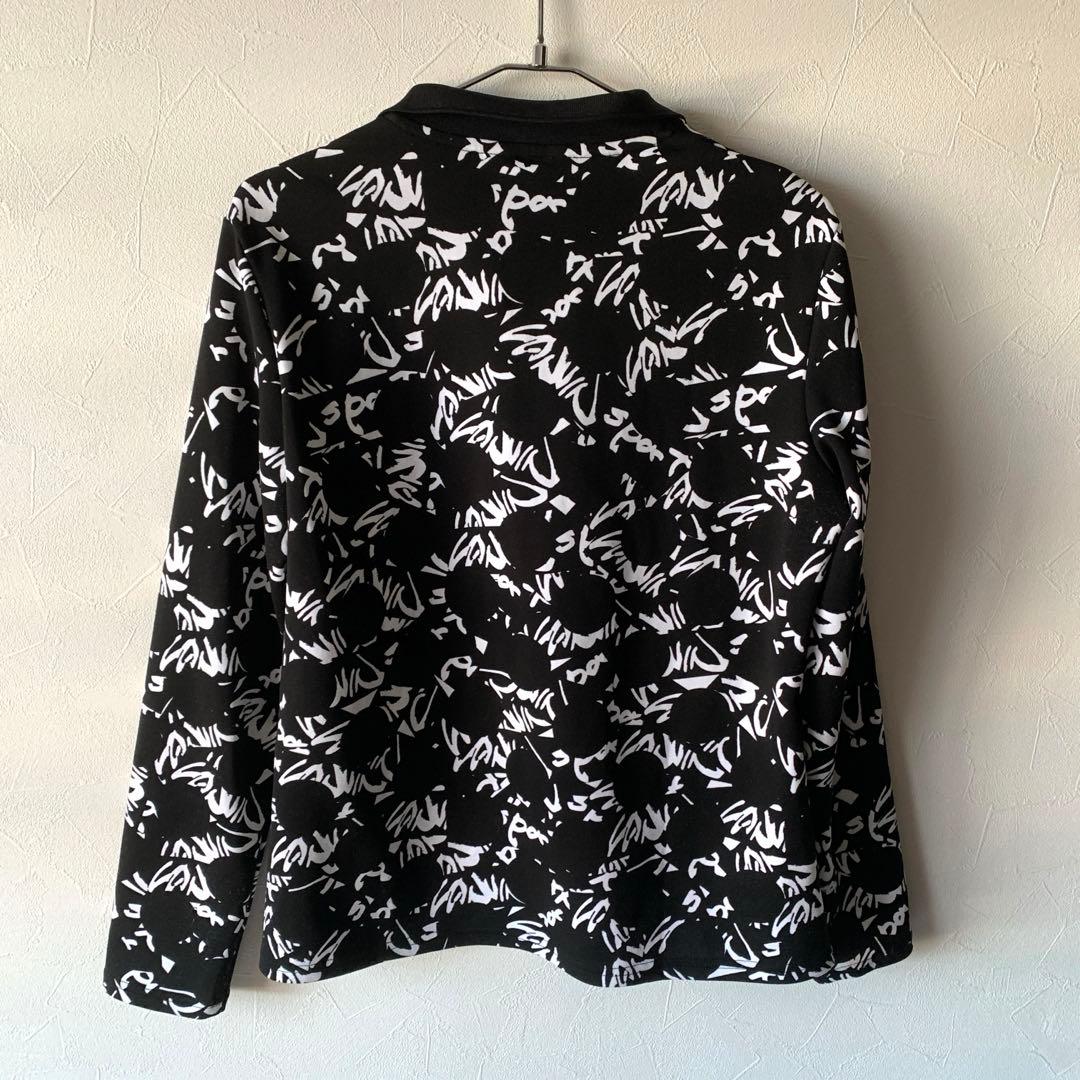 LANVIN sport ランバンスポール 総柄 ジップアップ ポロシャツ 40