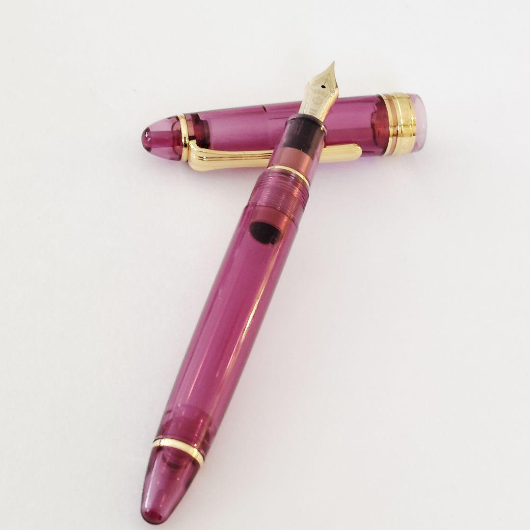 セーラー万年筆 キングダムノート 世界のことわざ ひたむき МF 紫 スケルトン