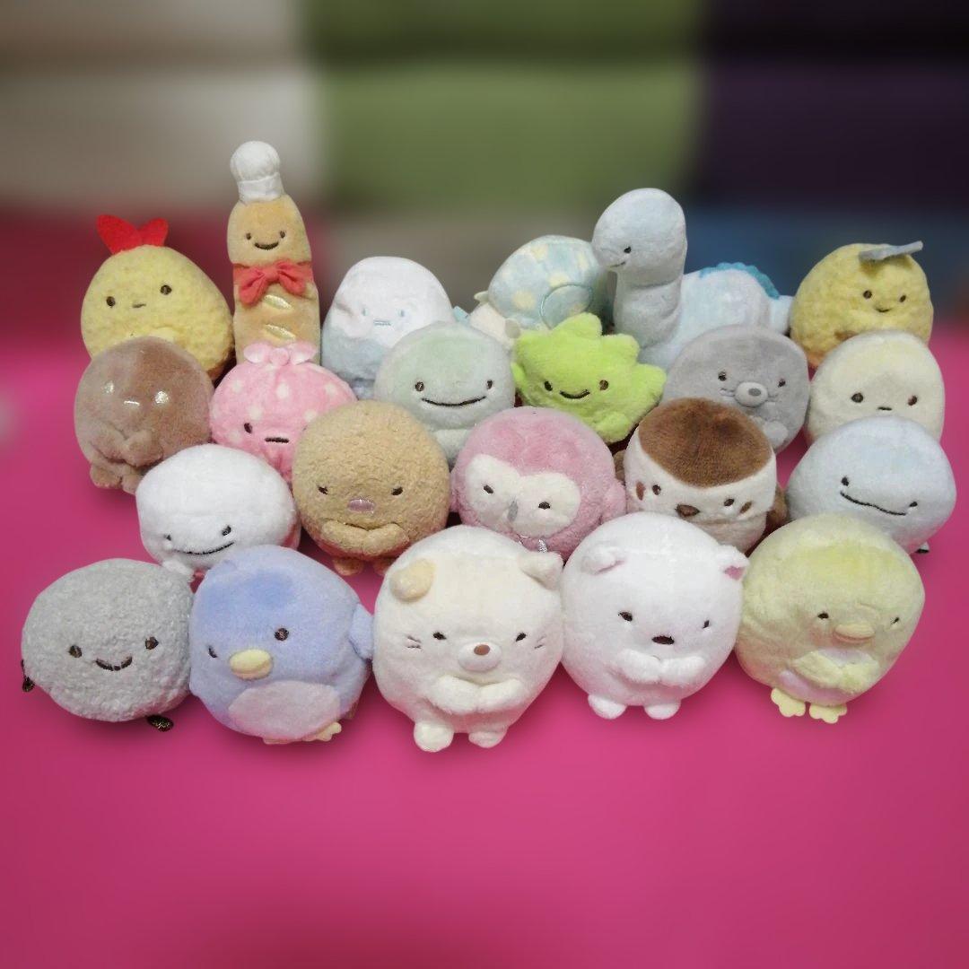 すみっコぐらし　手のりぬいぐるみ22体とお家.テント　合計16点セット