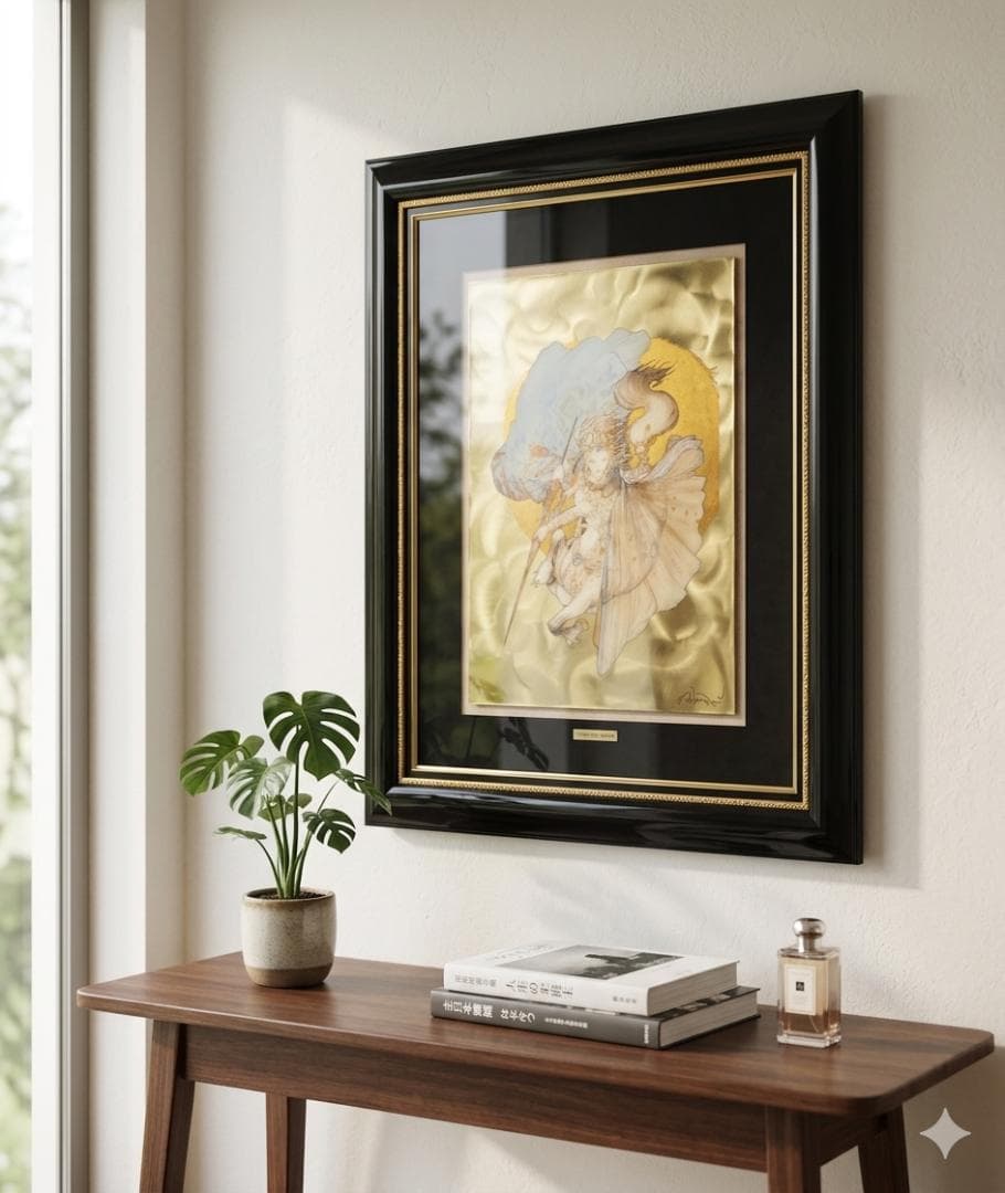 騎神来たりぬ スペシャルメタル 天野喜孝 金箔 真作保証