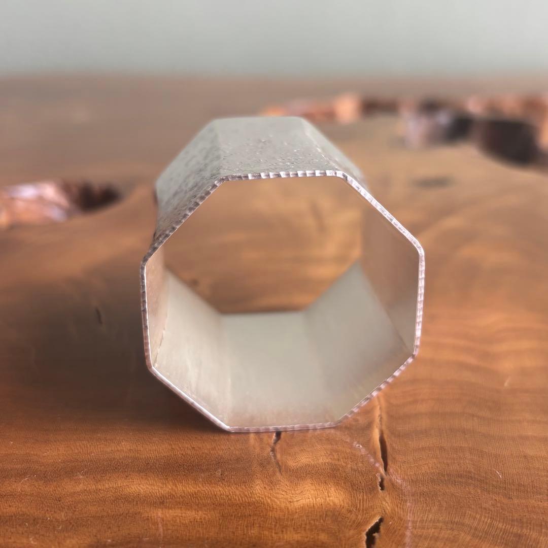 南鐐八角蓋置 竹影堂造 茶道具 共箱