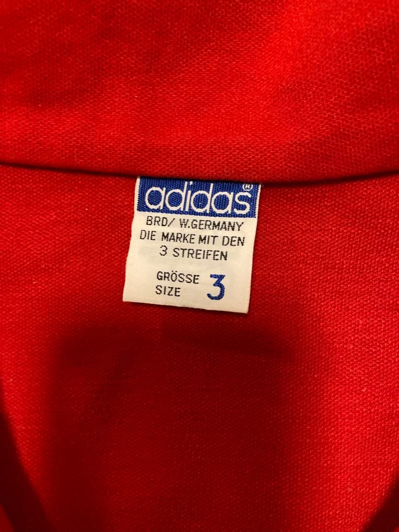 当時物未使用品デサントadidasジャージセットアップ赤✖️ベージュMサイズ