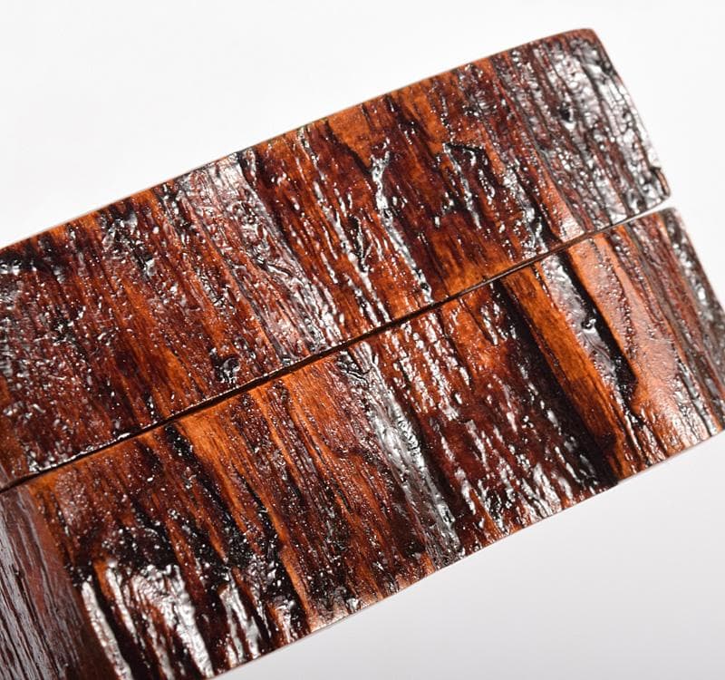 茶道具　大島宗歌造　虹蒔絵　角割香合　共箱　V　R4923