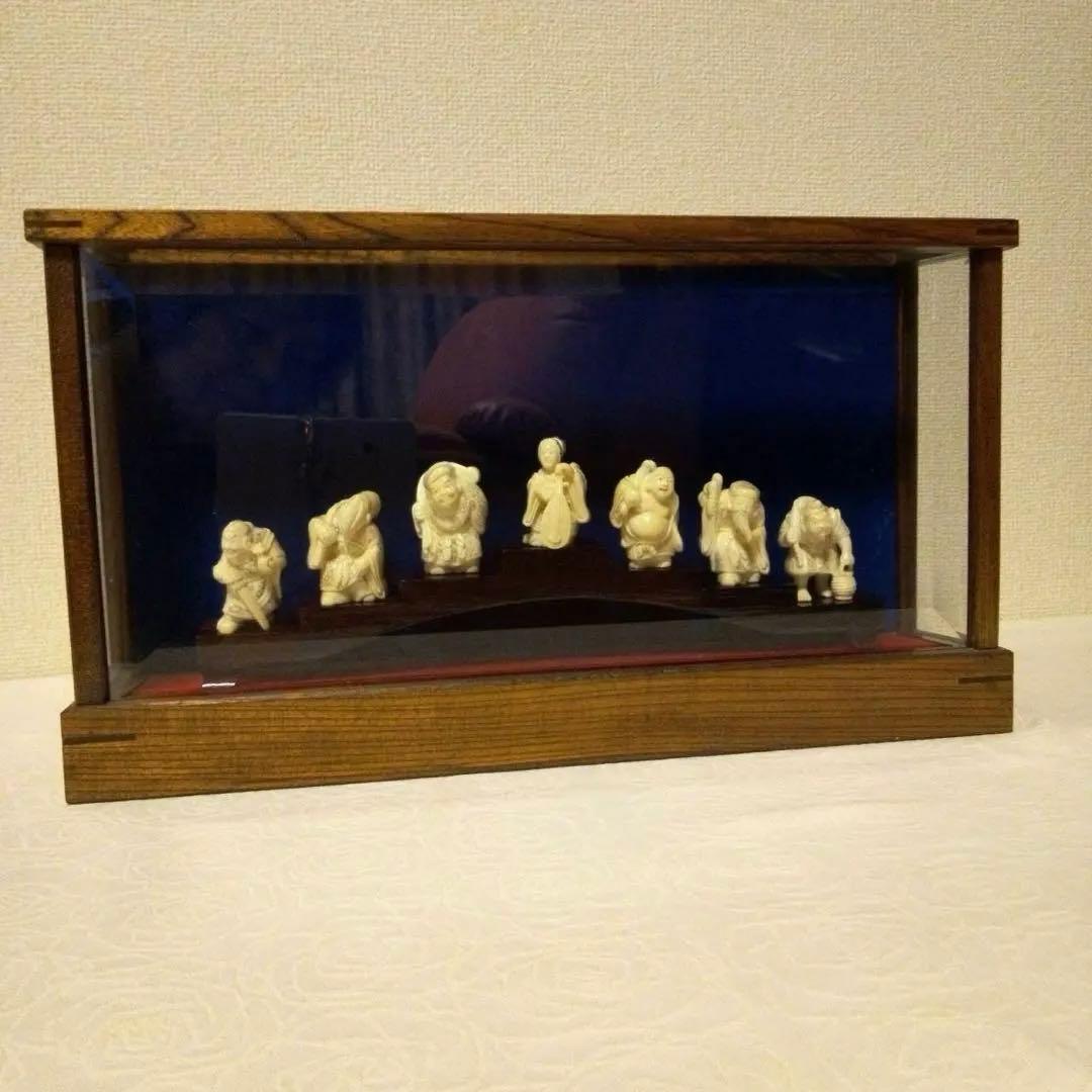 七福神置物 古美術 細密細工 在銘「江信」