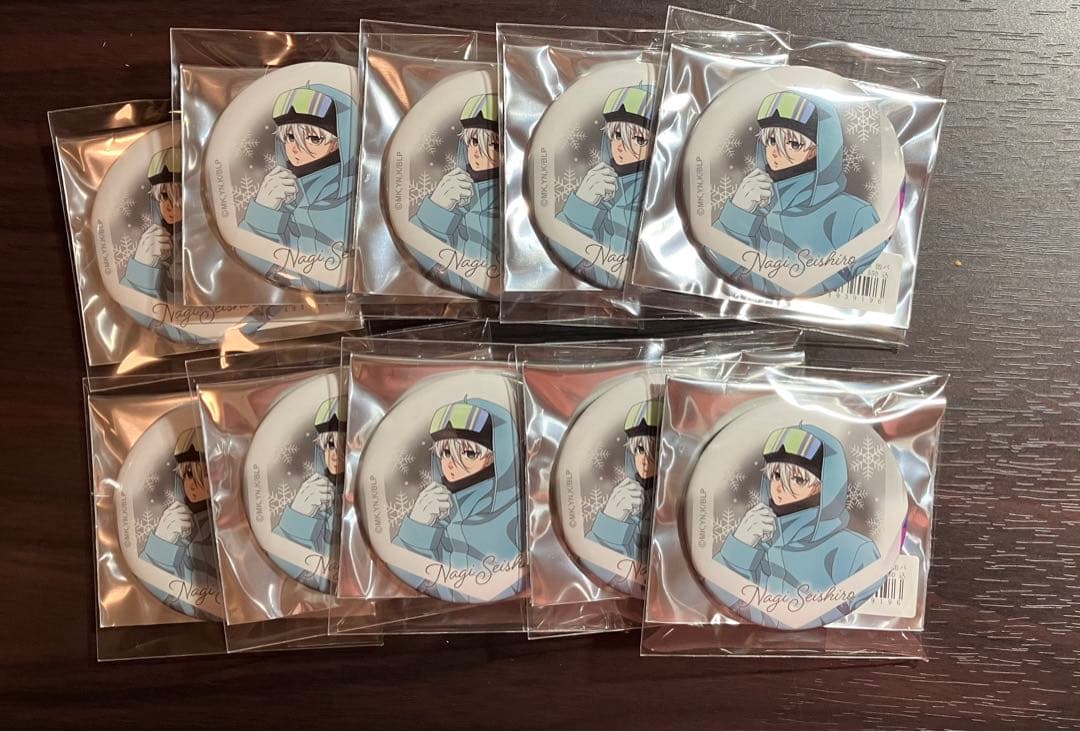 ブルーロック　まねきねこ　スキー　缶バッジ　凪誠士郎　10点　等身