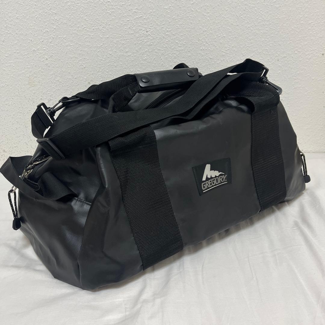 GREGORY 旧ロゴ　ブラックターポリン　ボストンバッグ