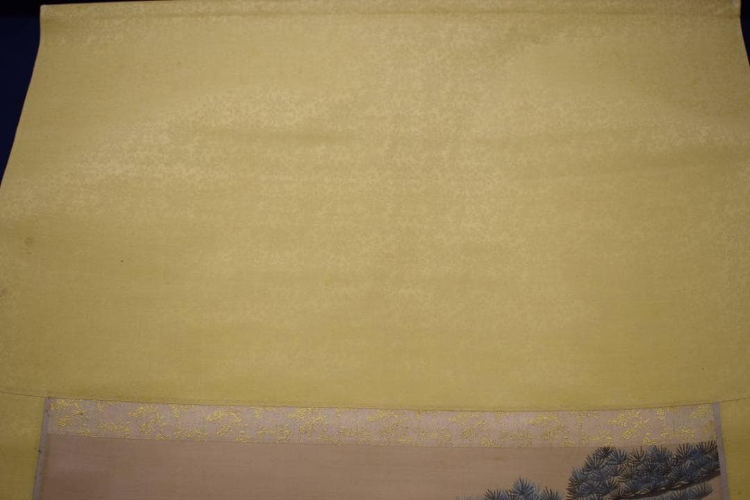 複製/作者不詳/秀峰/七福神図/松竹梅/亀/工芸/大幅/布袋屋掛軸HJ-985