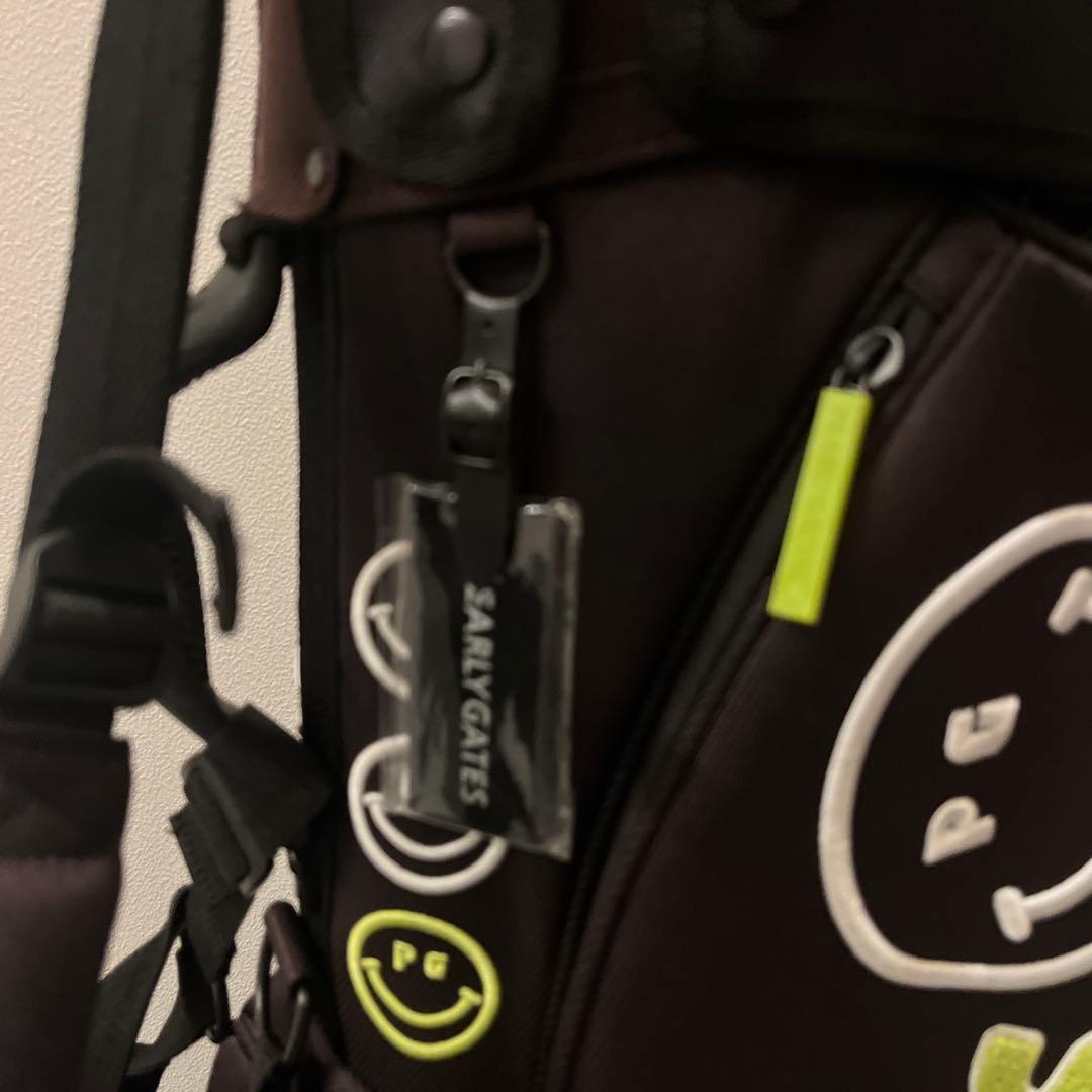 PEARLY GATES キャディバッグ スタンド付き ネイビー/グリーン