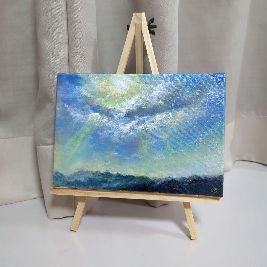 風景画　painterTMK 画家本人出品　空の風景画　唯一無二真筆　油絵