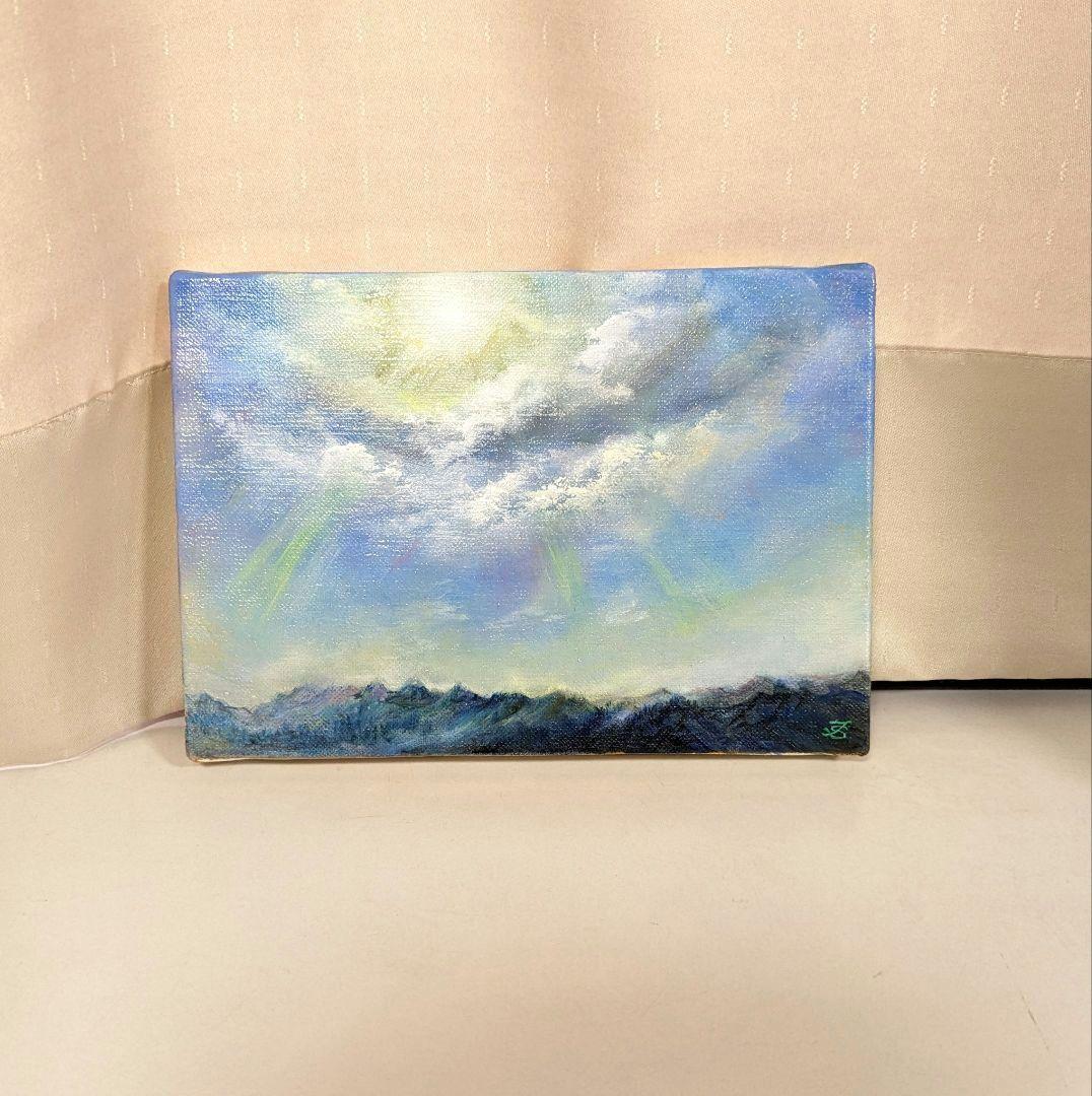 風景画　painterTMK 画家本人出品　空の風景画　唯一無二真筆　油絵