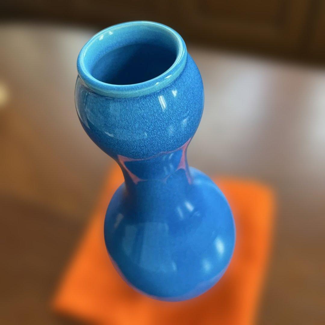 瓢　青交趾花入　永楽善五郎造