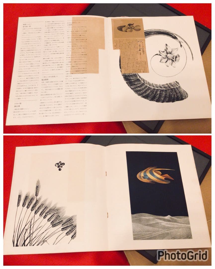 ◉日宣美会員◉大橋正◉1969年個展出品作・真作保証〓魚と月◉グラフィック原画◉