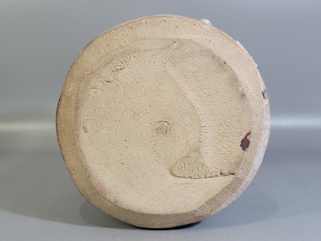 茶道具 鼠志野 水指 塗替蓋 共箱 DT475