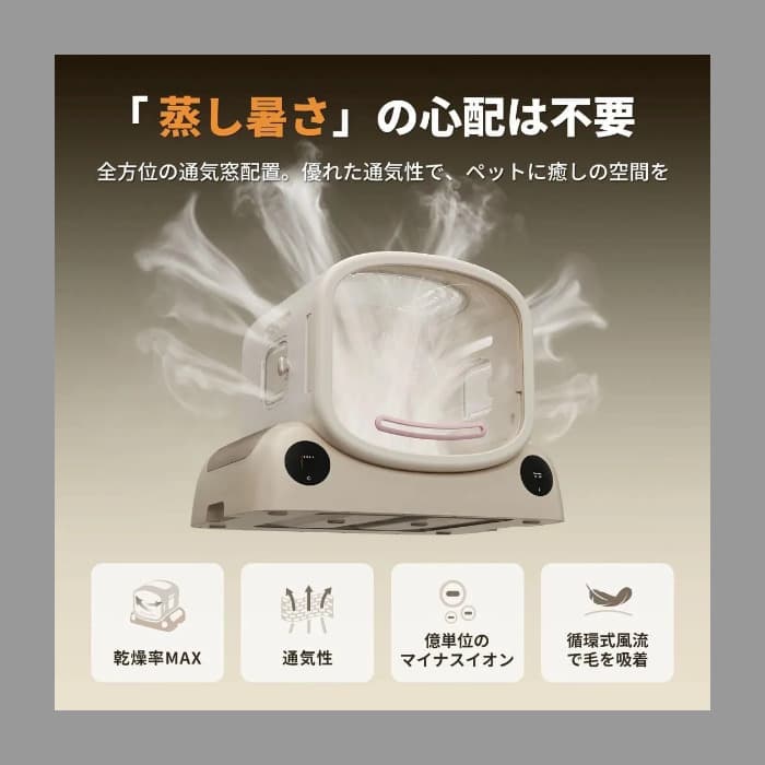 Pety SMILE ペットドライヤーボックス 底部ファン式 80L