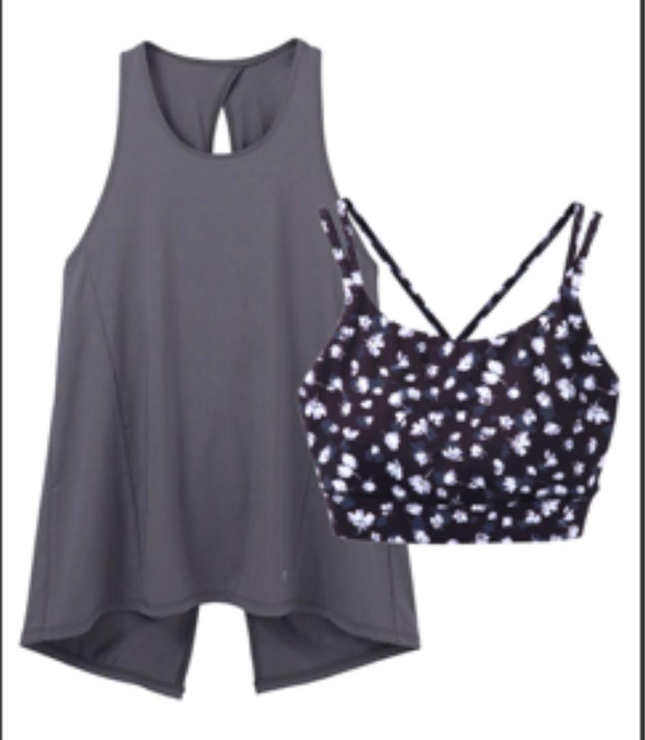 SUKALA フラワープリントセパレートタンクトップ　Lサイズ