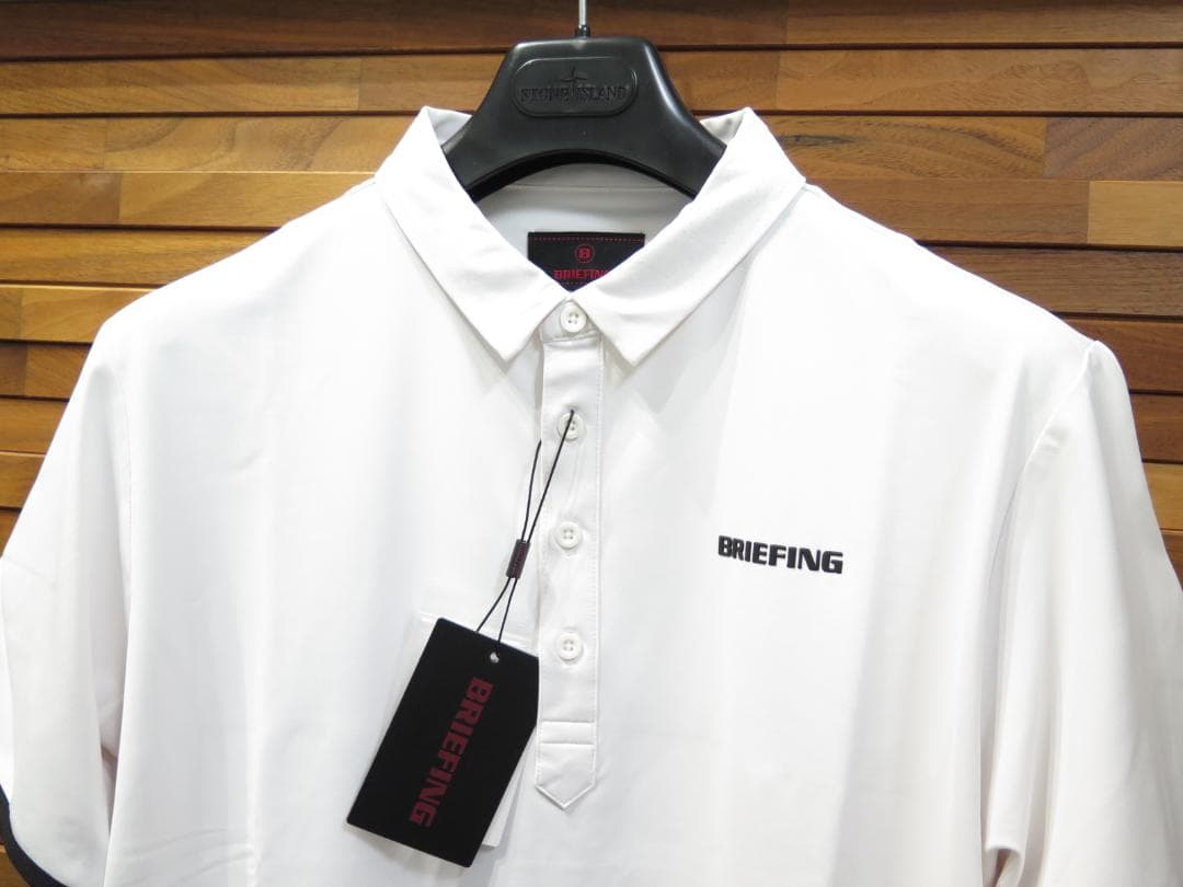 ⓁBRIEFING GOLF ブリーフィングゴルフパンチングメッシュシャツ白