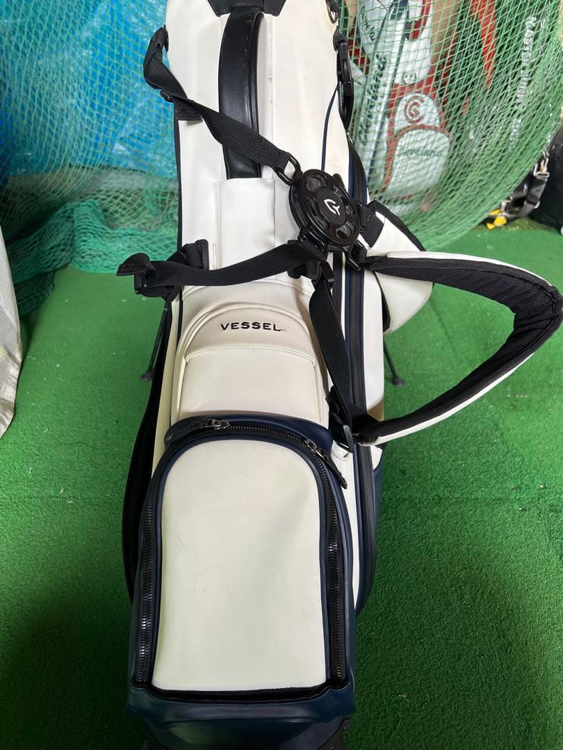 Vessel スタンドゴルフバッグ ホワイト・ネイビー