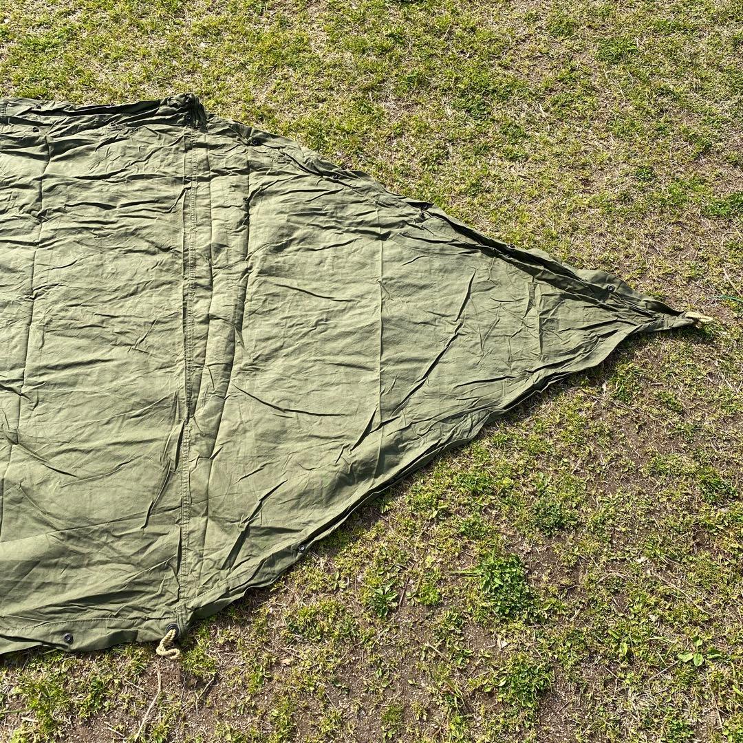 T*Ｏ様 USパップテント③　アメリカ軍　軍幕　 ハーフシェルター２枚　ポール・
