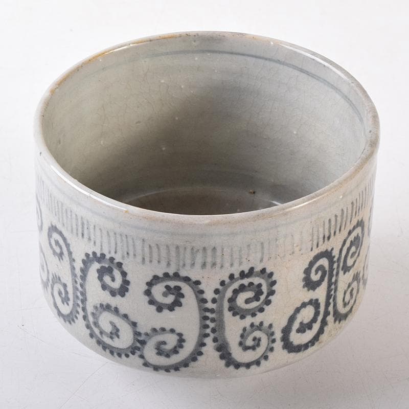 伊万里焼　古伊万里　初期伊万里　蛸唐草文　茶碗　袱紗付　時代箱付　D　R8105