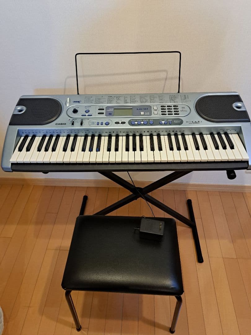 CASIO 61鍵盤 電子オルガン スタンド　譜面タテ　ACアダプタ　椅子付き