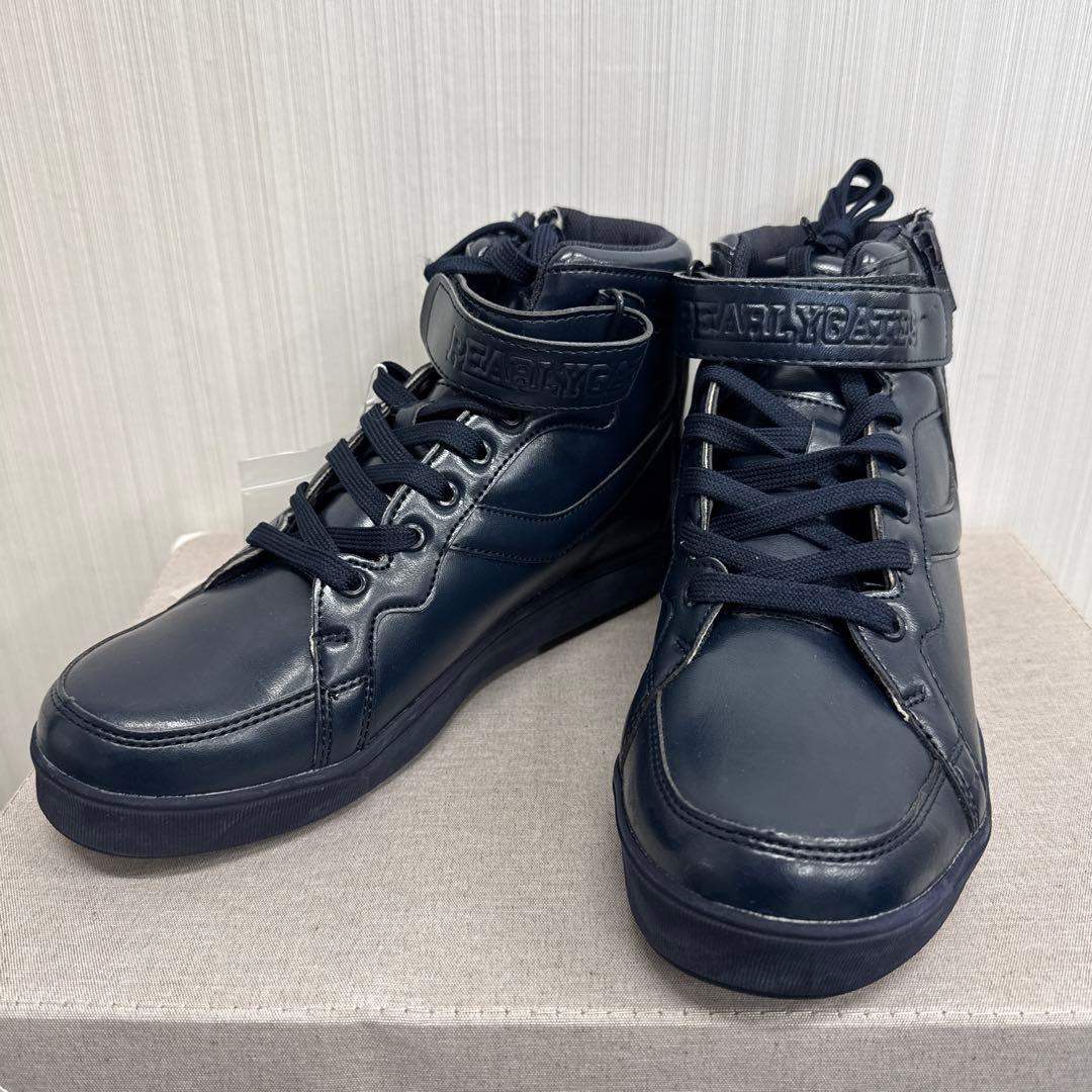 パーリーゲイツ　ハイカットスニーカー　ネイビー