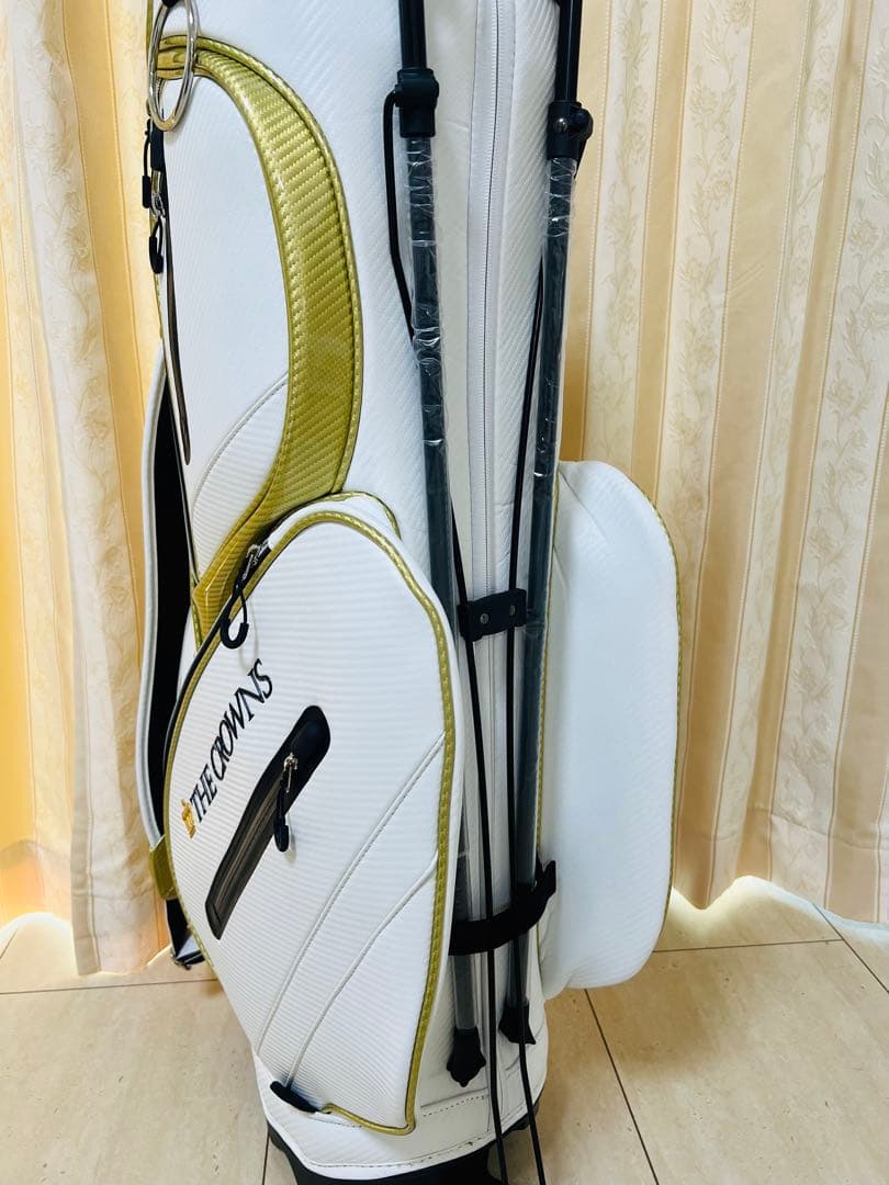 レア⭐︎中日クラウンズ⭐︎記念非売品⭐︎キャディバッグ ホワイト・ゴールド