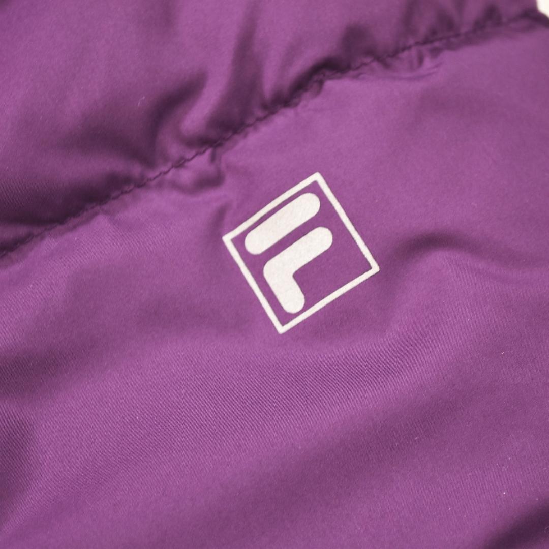 【人気】 【上質】 フィラゴルフ ロング ダウンジャケット M パープル ♪