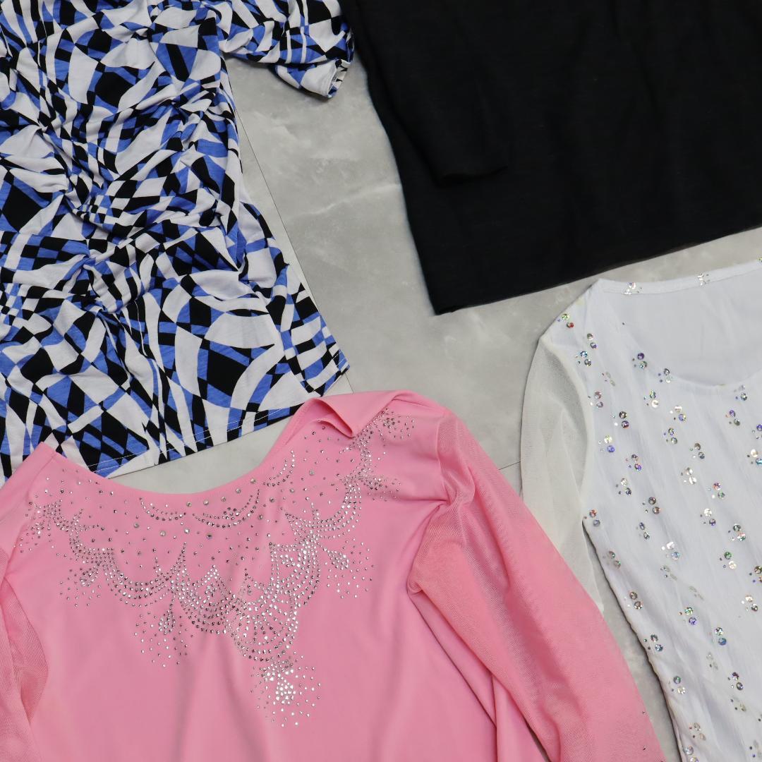 【美品 社交ダンス 衣装 レッスン着 40点 セット】ブラウス トップス 40着