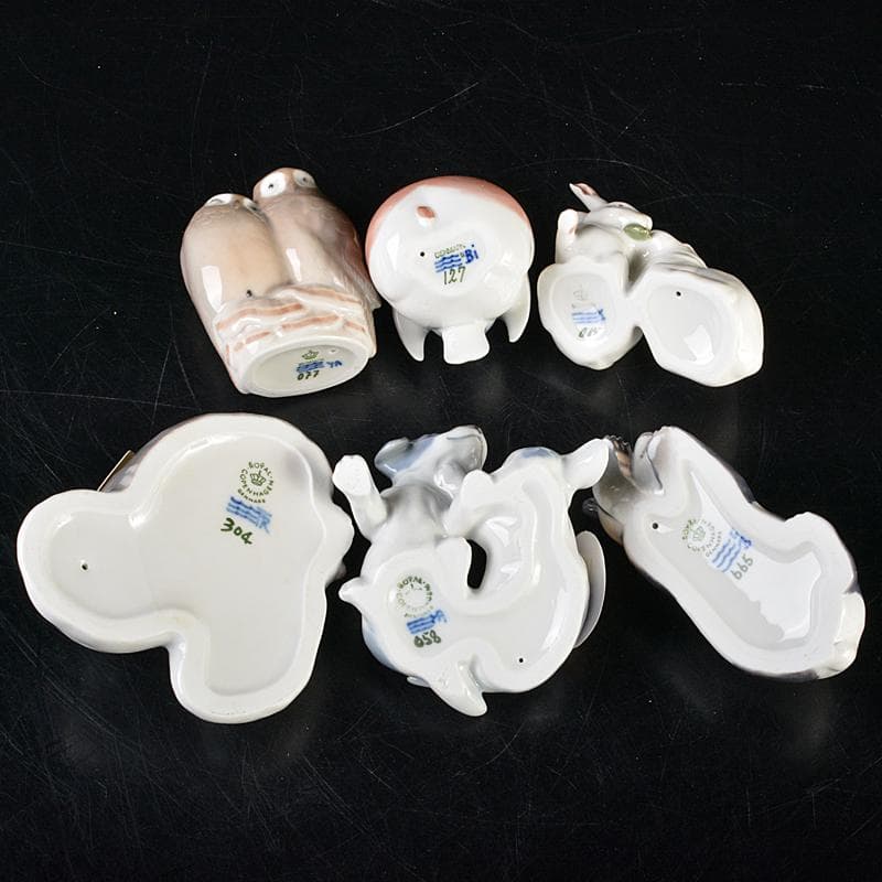 ロイヤルコペンハーゲン　アニマル　フィギュリン　置物　6点まとめて　MR7221