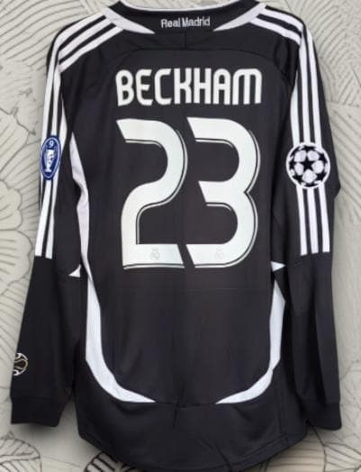 06/07 レアル·マドリード アウェイ 長袖 ベッカム 23番 レトロ
