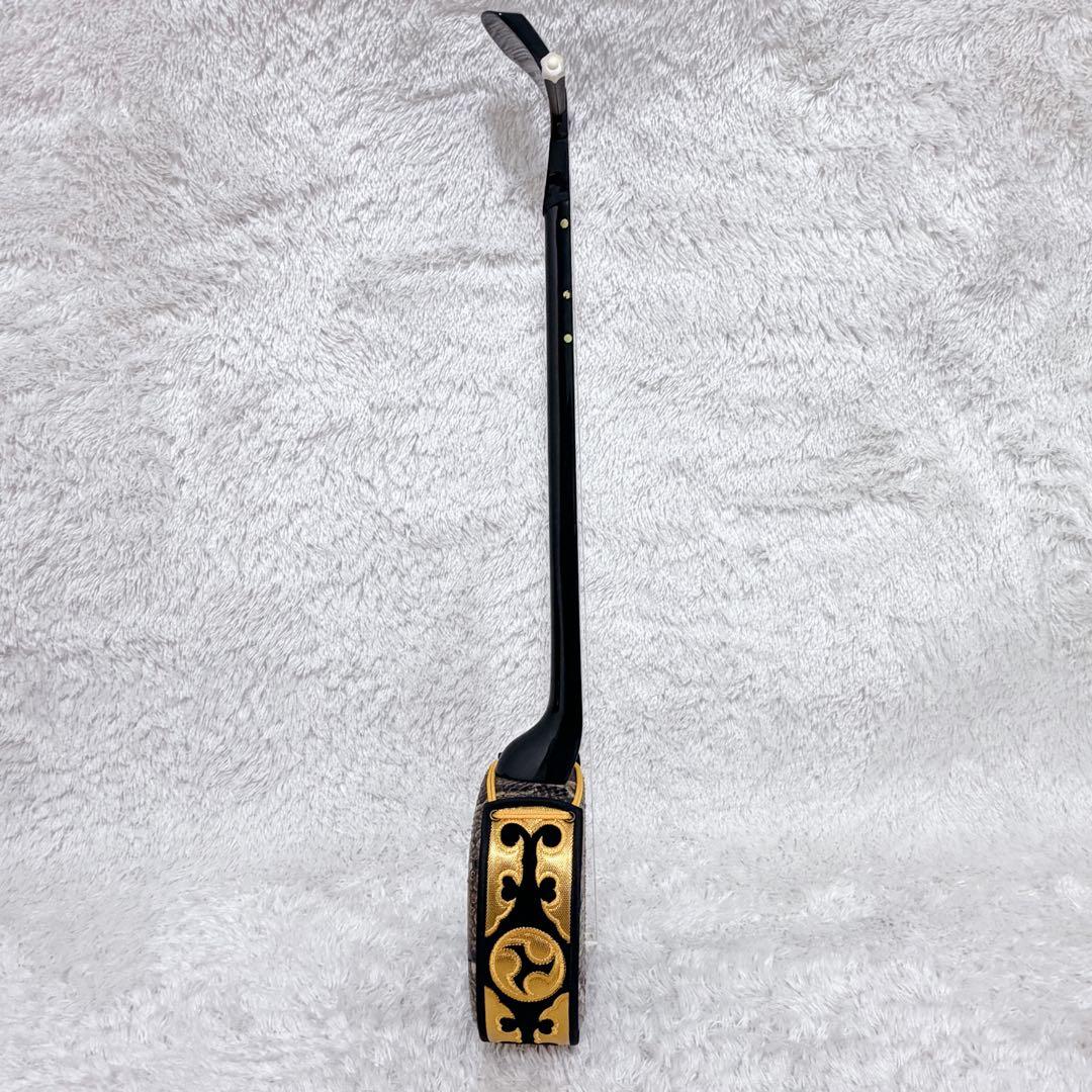 かしこ 沖縄 琉球 三線 本蛇革 本革 蛇革 本皮 蛇皮 爪 ケース付