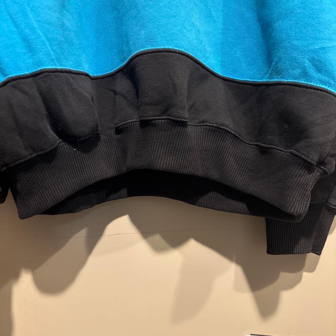 【フォロー割大歓迎】スウェット メンズ ボーダー 黒 水色 tyt スタッズ