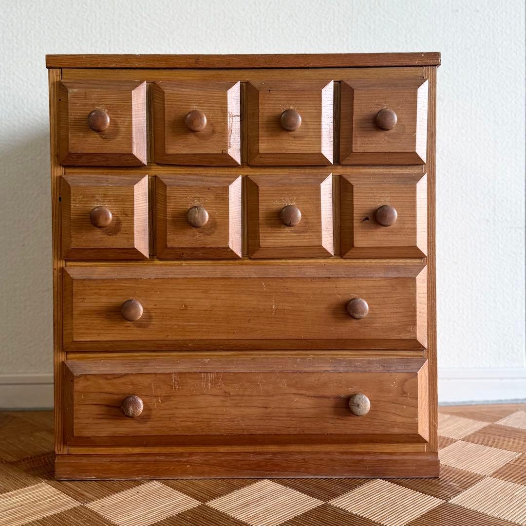 SNT1336 アンティーク 木製 チェスト 小物入れ 昭和レトロ 引き出し