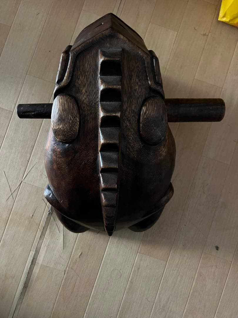 木製カエル 5.1KG 特大サイズ