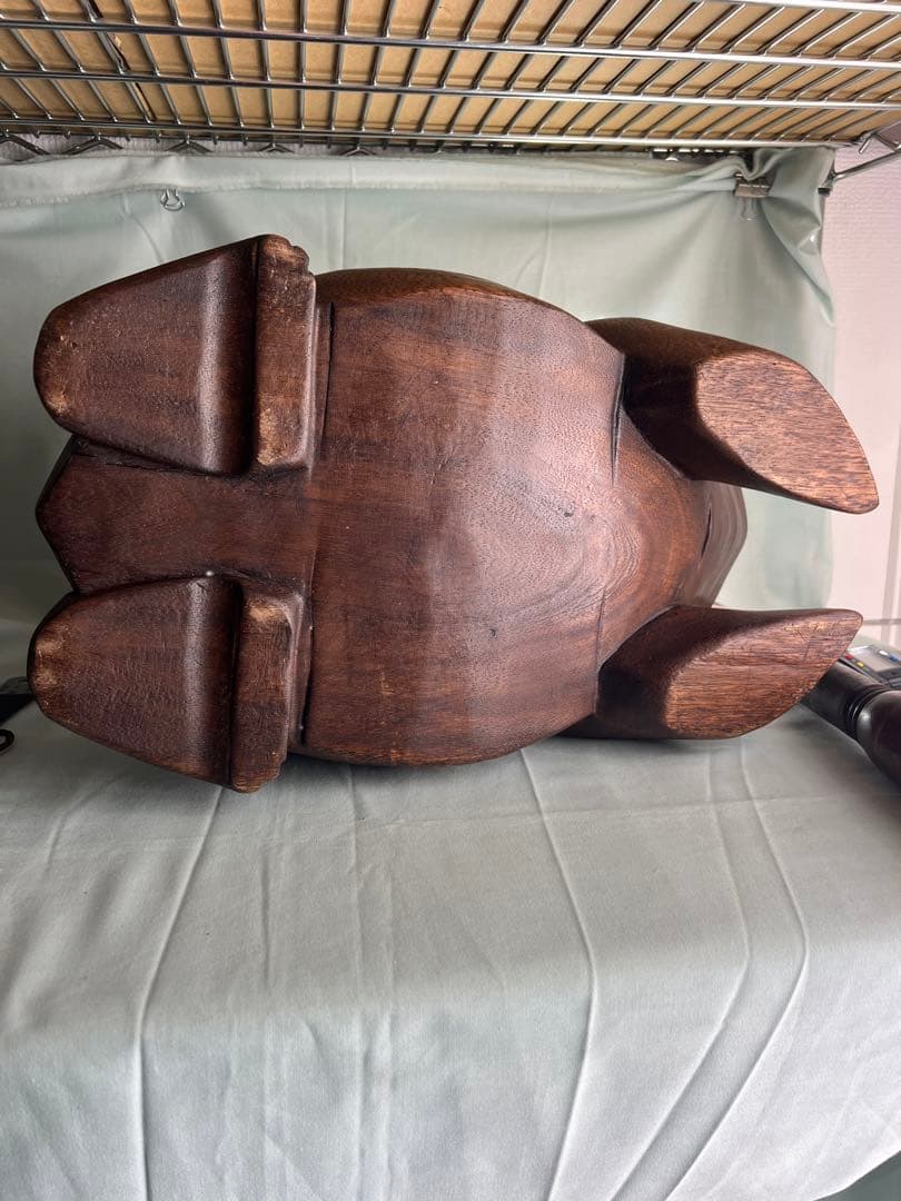 木製カエル 5.1KG 特大サイズ