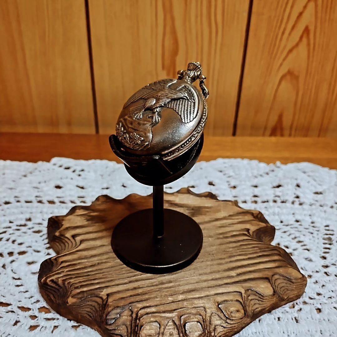 懐中時計スタンド　匿名配送　誕生日プレゼントに　オールブラック懐中時計スタンド