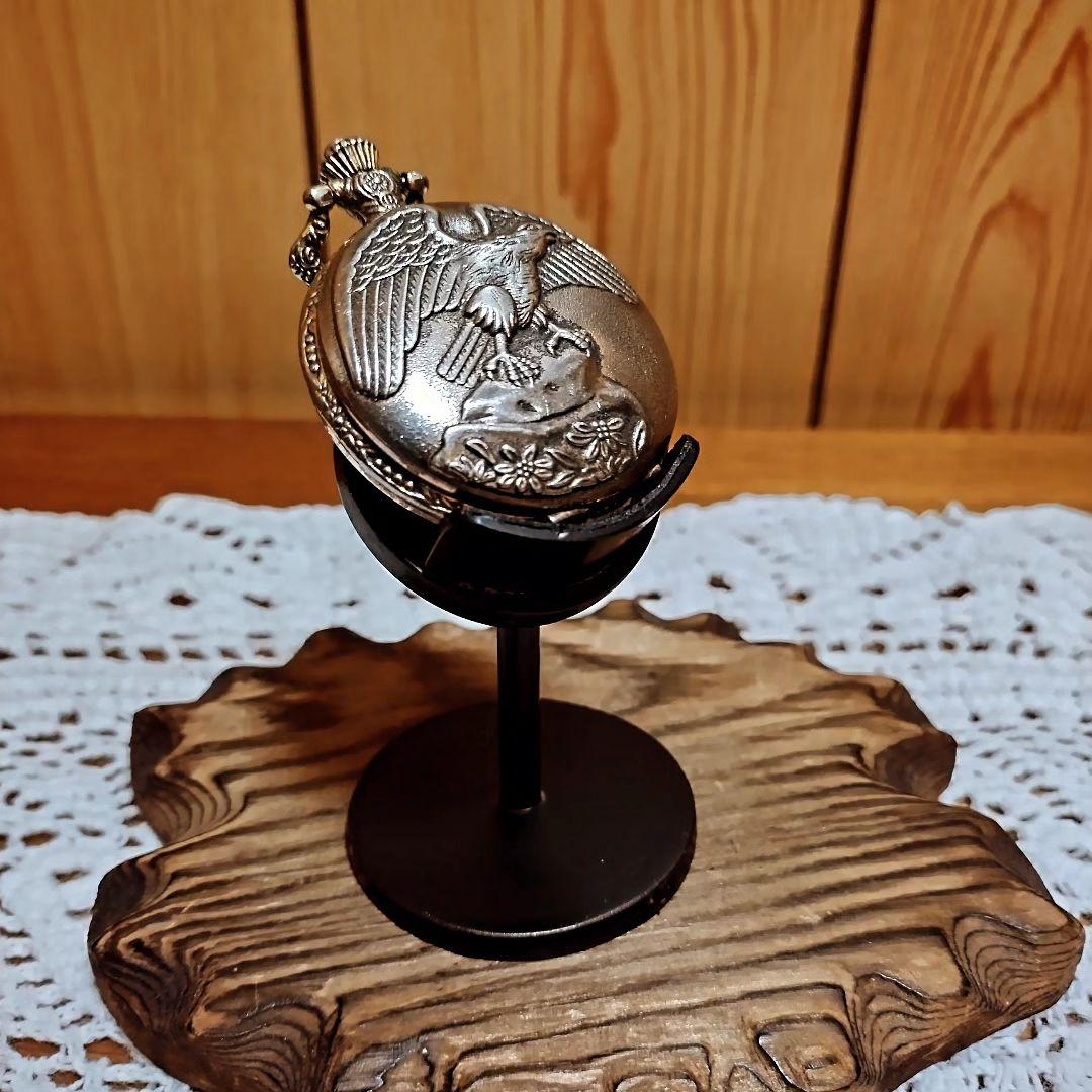 懐中時計スタンド　匿名配送　誕生日プレゼントに　オールブラック懐中時計スタンド