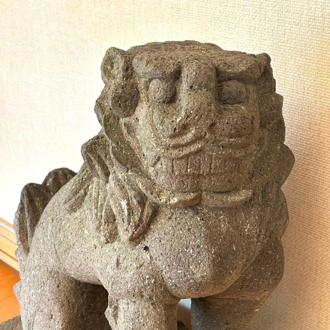 狛犬　石像　骨董