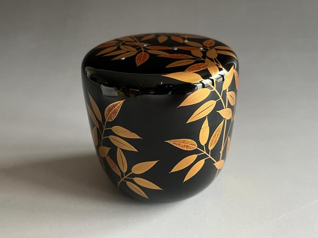 中村宗悦　利休好写　笹蒔絵　大棗　茶道具