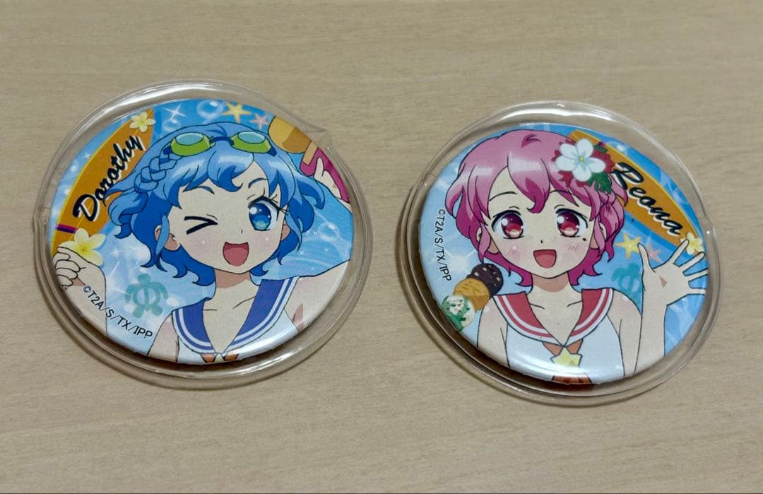 アイドルタイムプリパラ サマーライブツアー2017 缶バッジ　ドロシー　レオナ