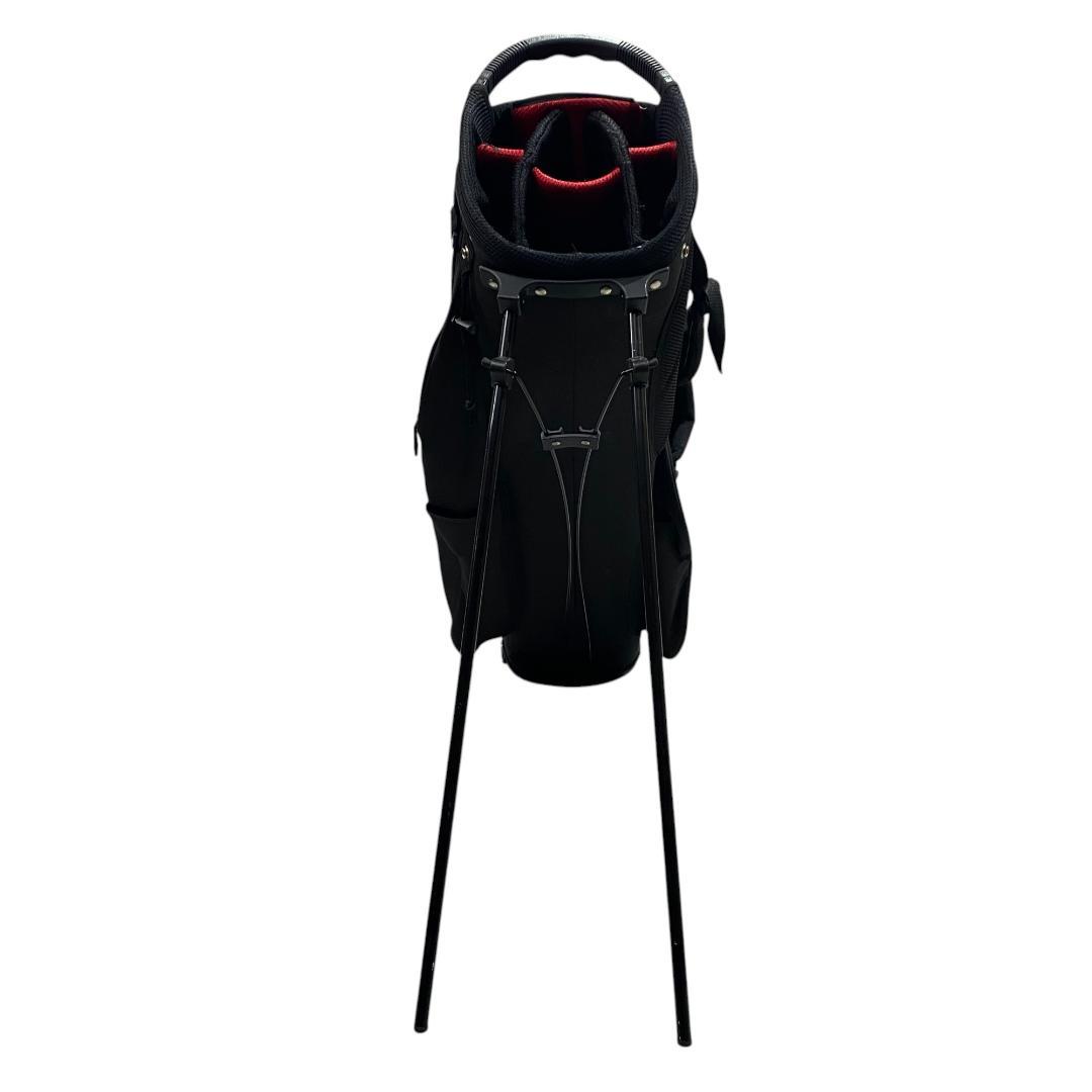 フード付き スタンド キャディバッグ ブラック 9型 7分割 ゴルフ