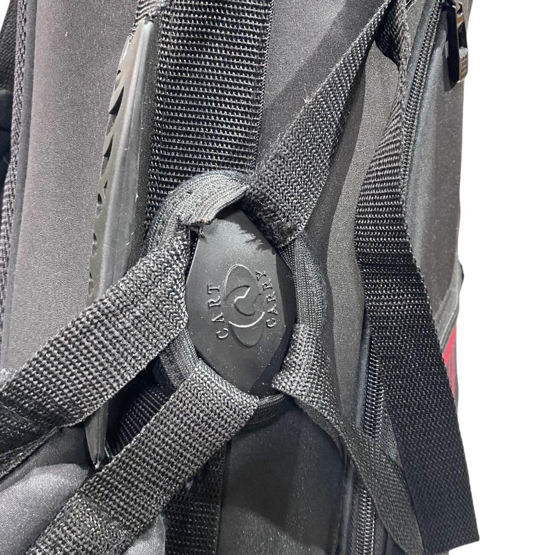 フード付き スタンド キャディバッグ ブラック 9型 7分割 ゴルフ