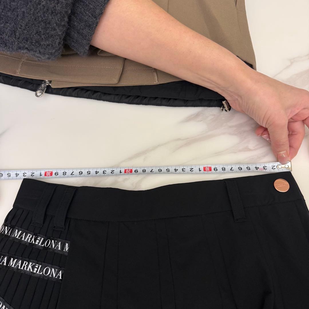 【新作！】 MARK&ELONA ブラック プリーツスカート
