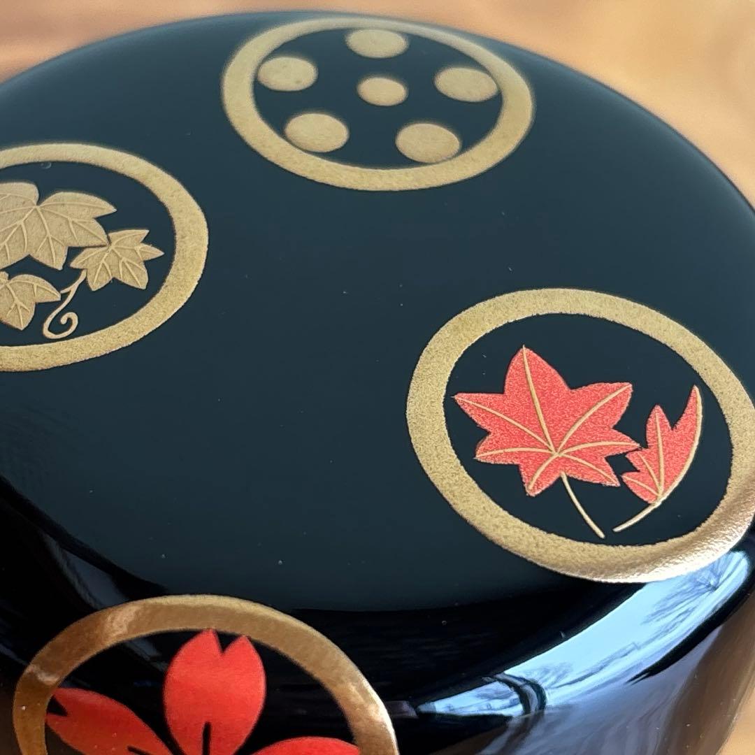 林秀山 春秋蒔絵 輪島塗 大棗 茶道具 共箱