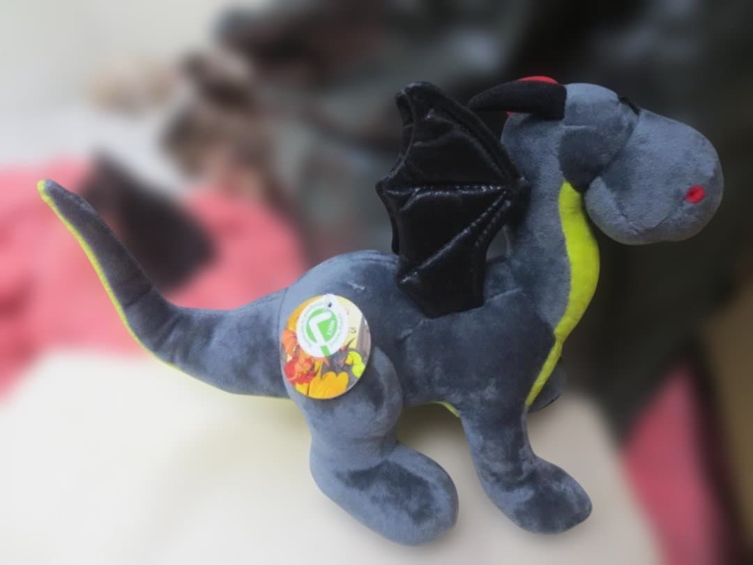 日本未入荷　NICI　ニキ　ブラックドラゴンぬいぐるみ　25㎝　正規品