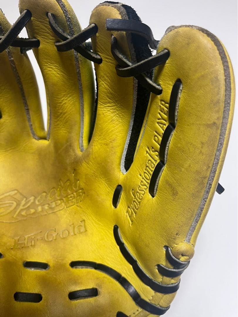 ハイゴールド軟式野球グローブ 黒/黄色