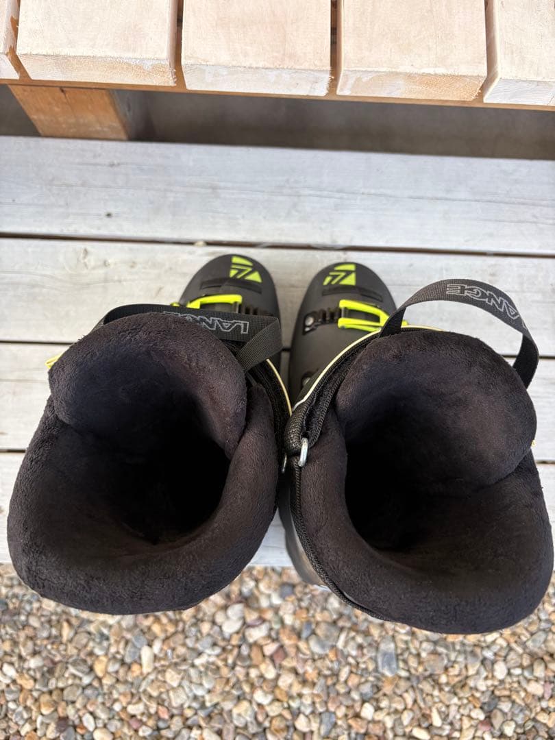 美品◎LANGE スキー用ブーツ SX100 ブラック/イエロー
