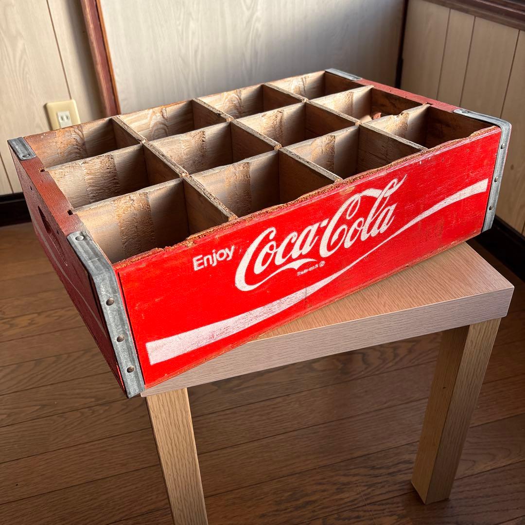 Coca-Cola レトロ木製収納ボックス　コカ・コーラ　木箱　アンティーク